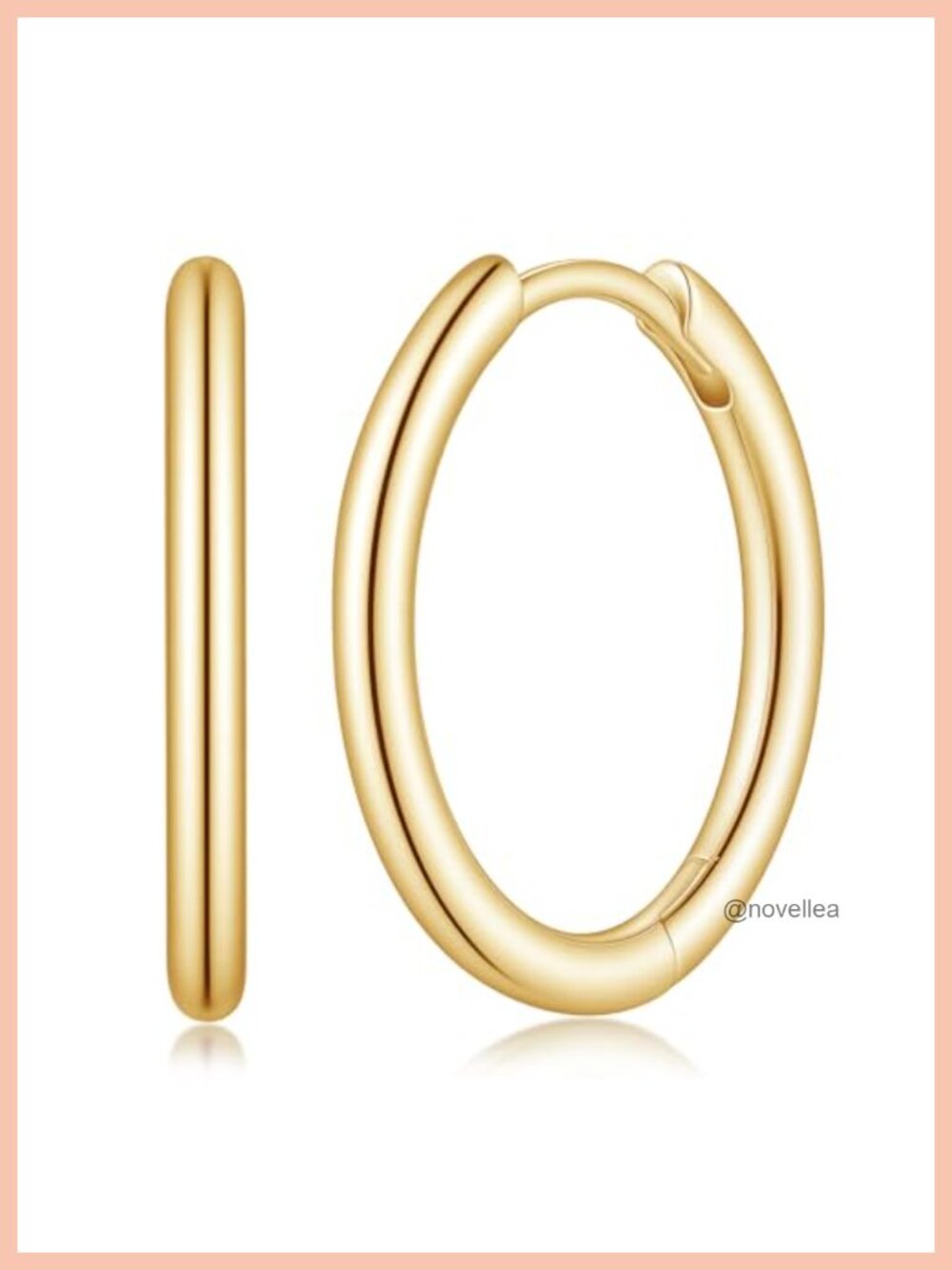 14K Gold Plated Hoop Earrings Small Huggie for Women